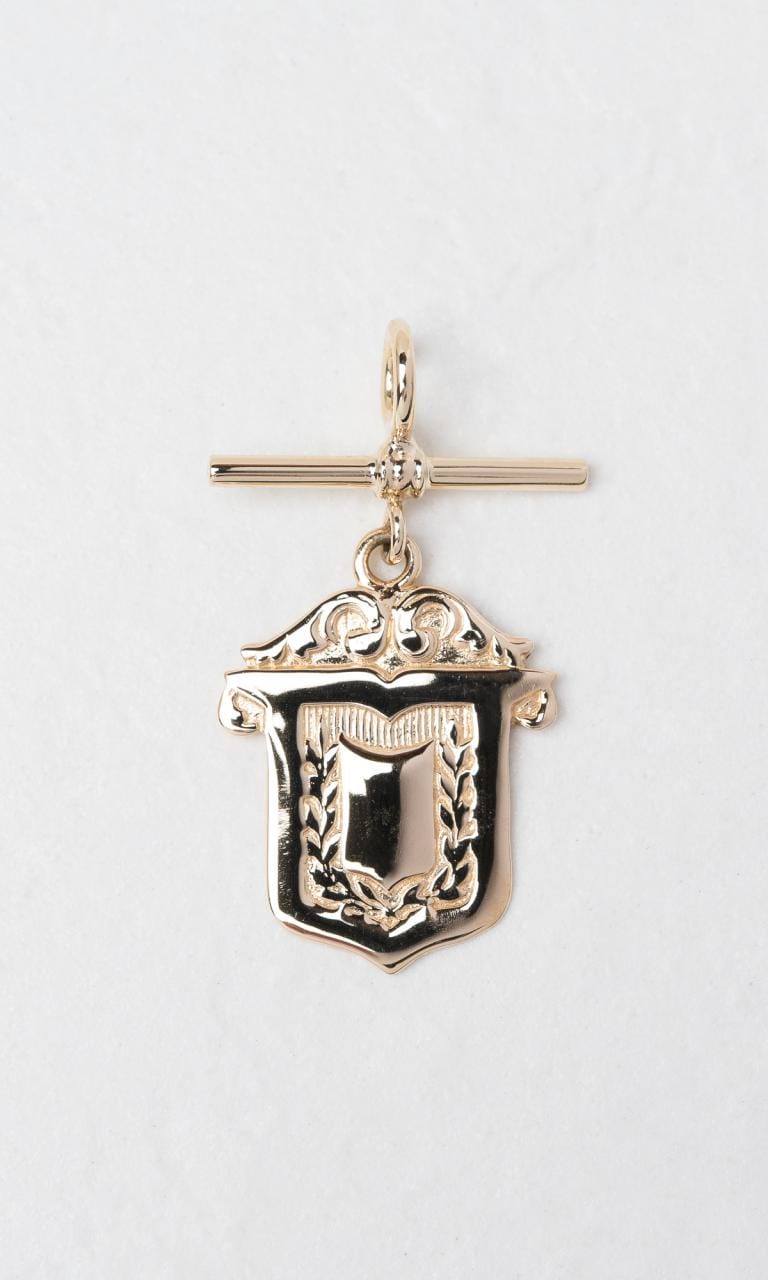 Hogans Family Jewellers 9K YG Shield & T-Bar Fob Pendant