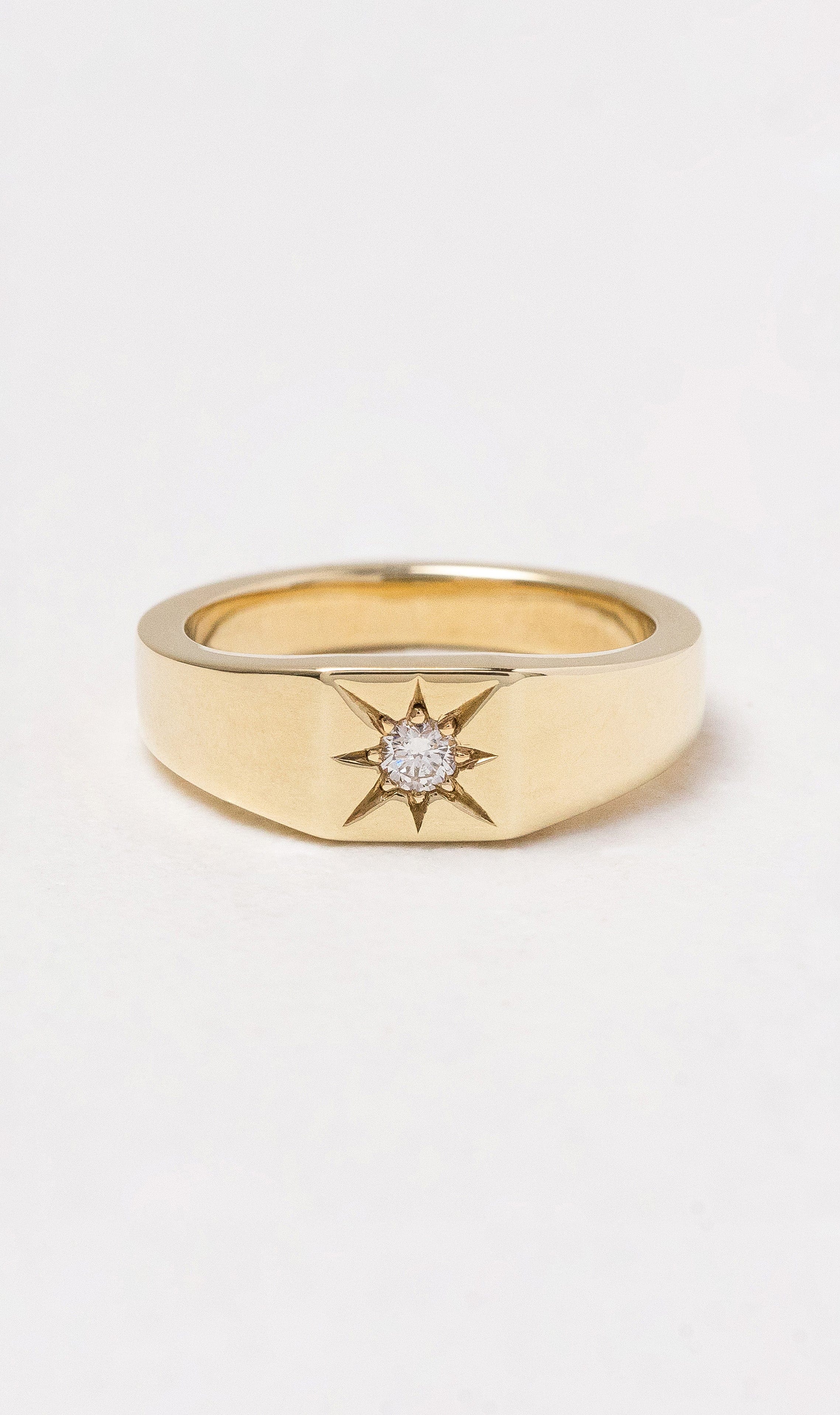 Hogans Family Jewellers 9K YG Square Signet Ring