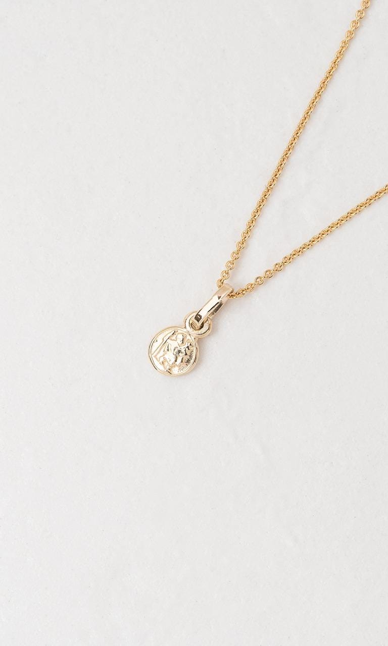 Hogans Family Jewellers 9K YG St Christopher Disc Pendant