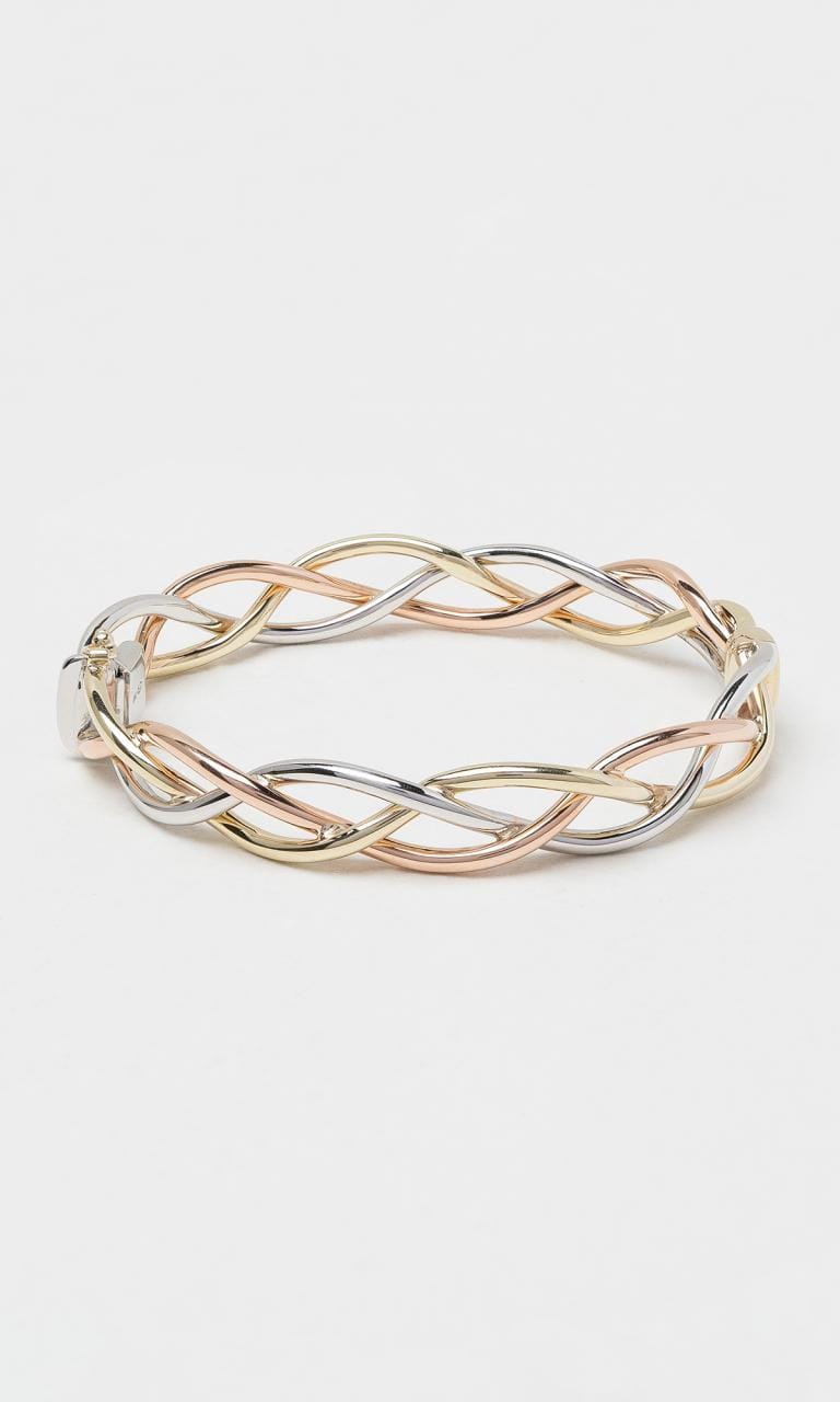 Hogans Family Jewellers 9K YWRG 60mm Intertwined Bangle