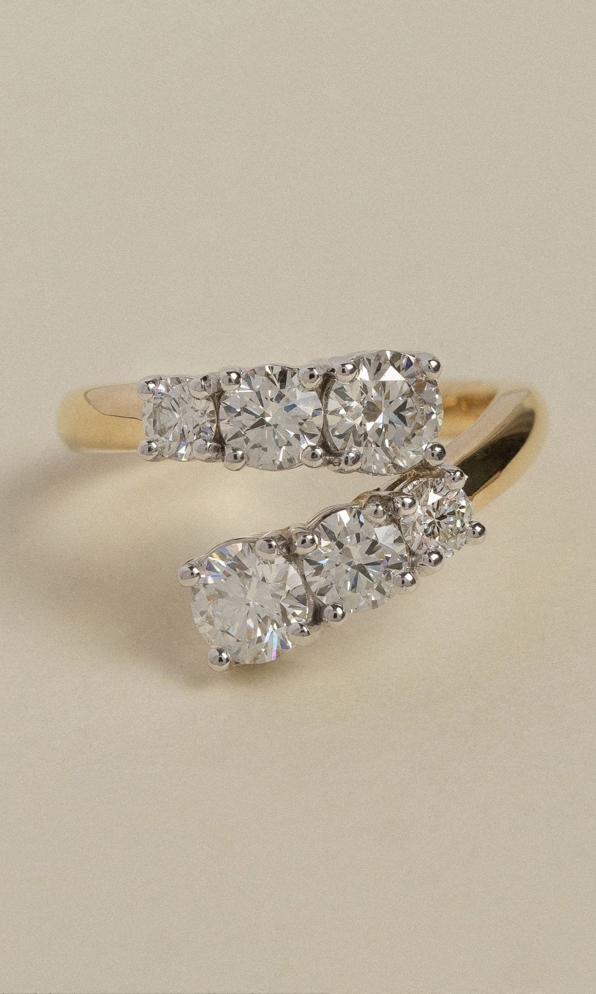 Hogans Family Jewellers Bespoke 18K YWG Diamond Ring & Band