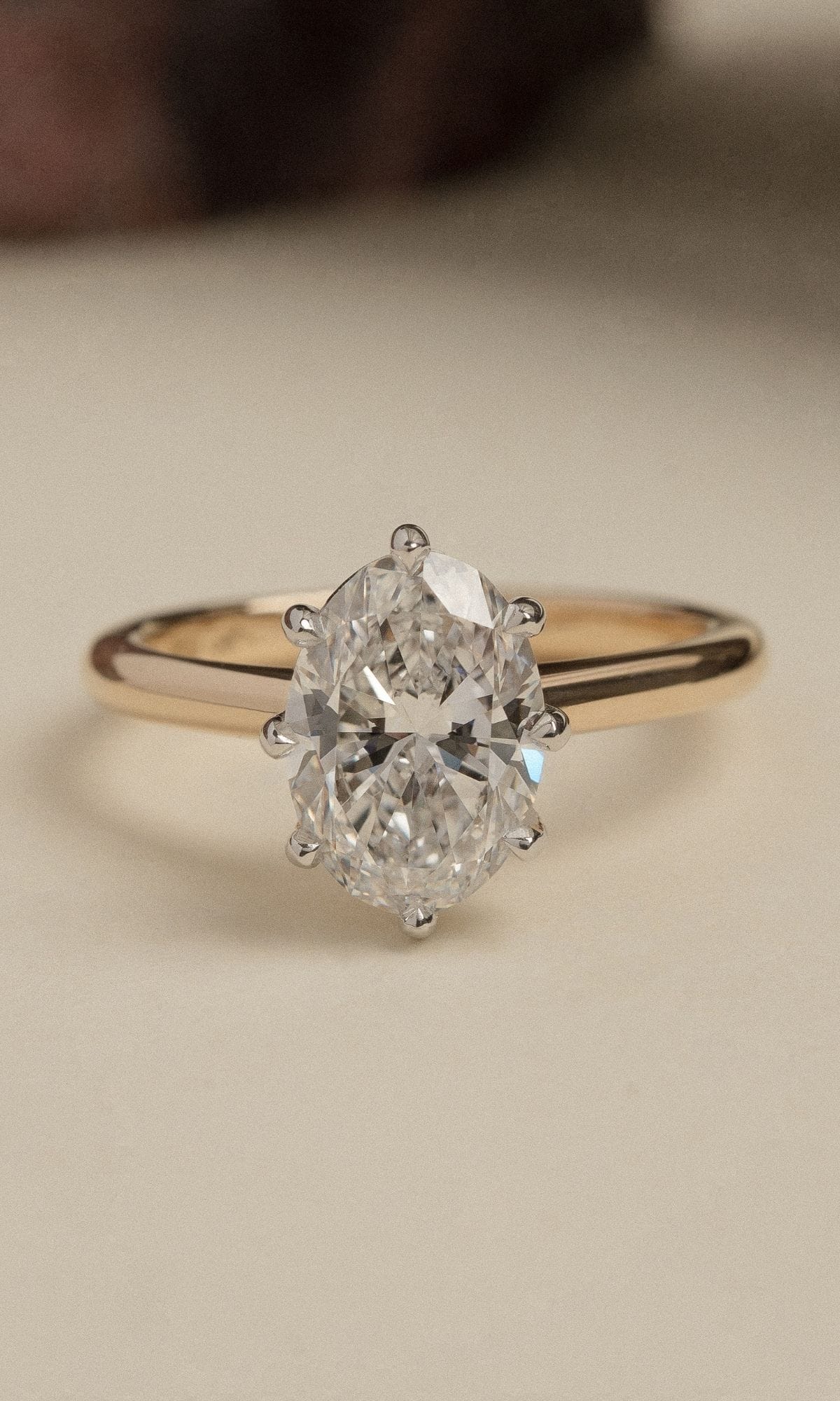 Hogans Family Jewellers Bespoke 18K YWG Diamond Solitaire Ring