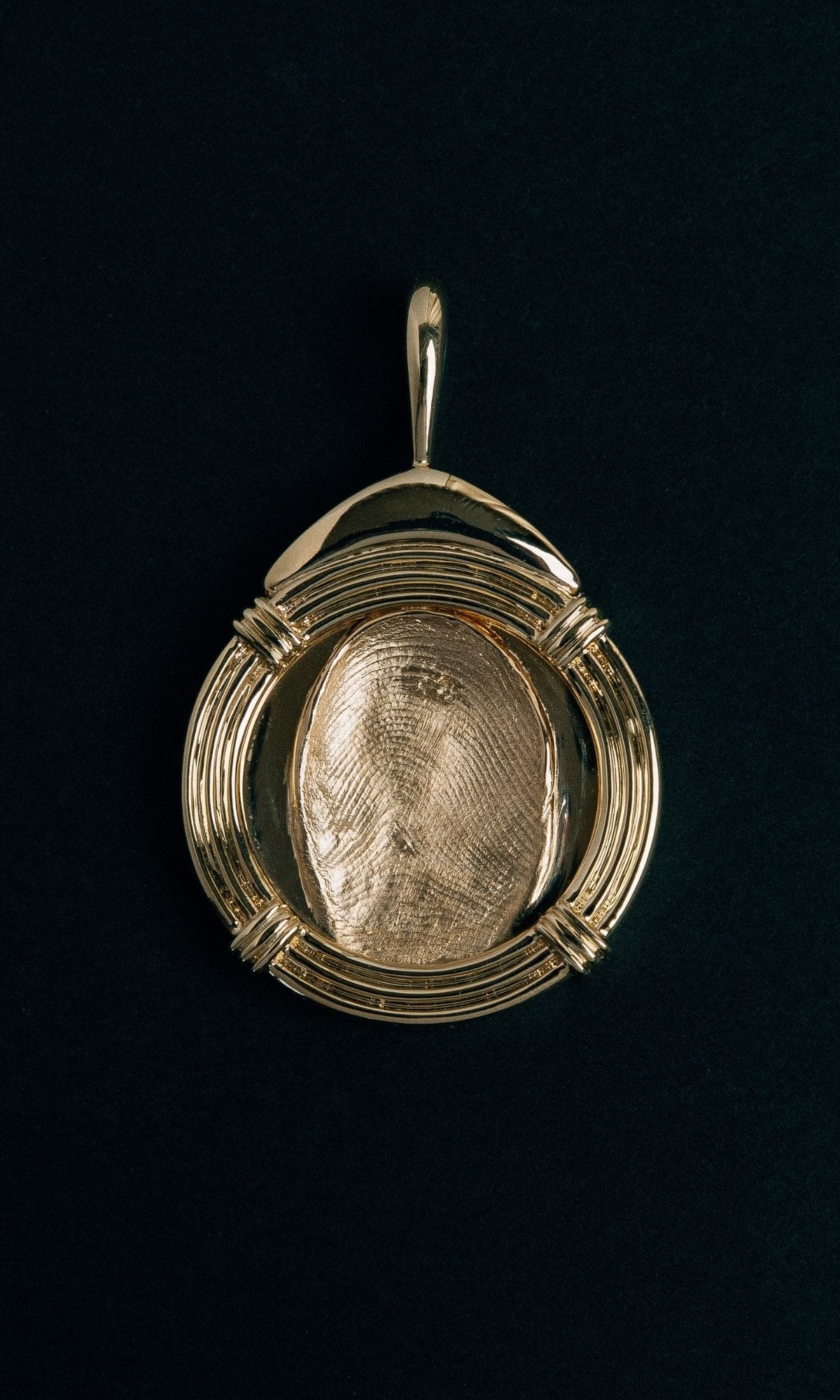 Hogans Family Jewellers Bespoke 9K YG Fingerprint Pendant