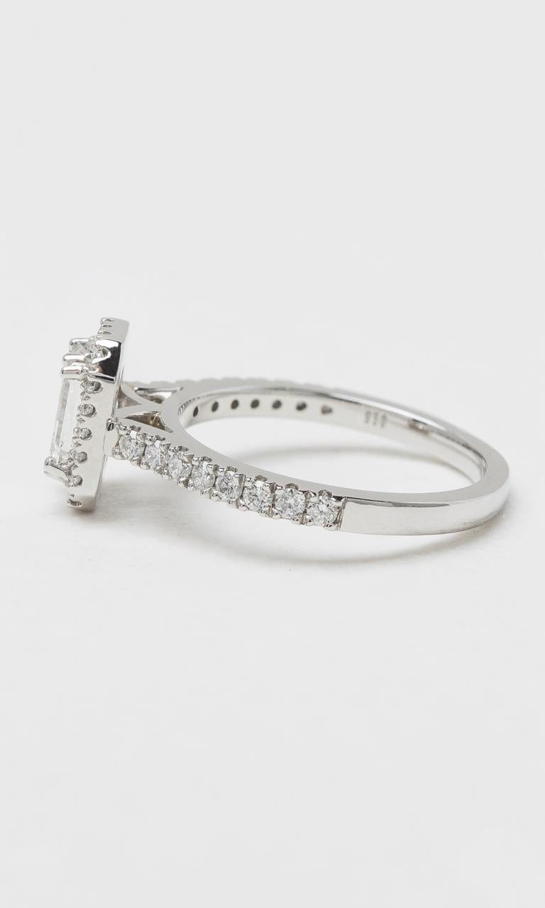 Hogans Family Jewellers Platinum 1.32ct TDW Emerald Cut Diamond Halo Ring