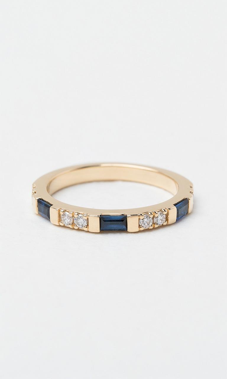 18K YG Baguette Cut Sapphire Band