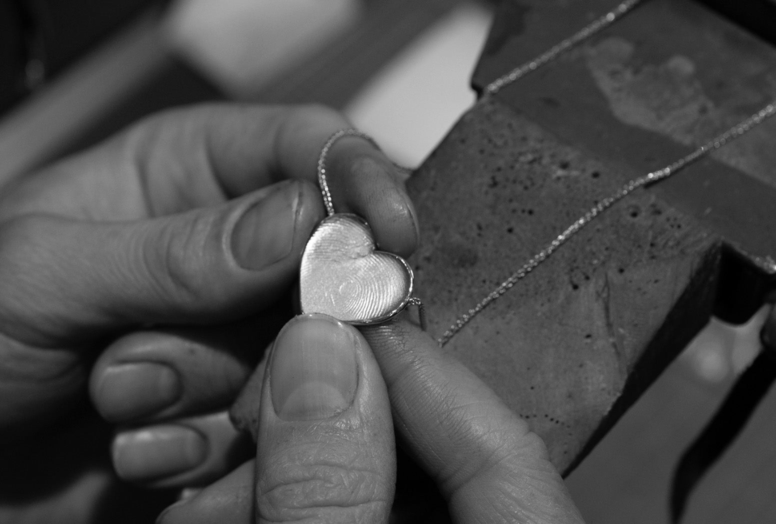 Bespoke Feature: Heart Shaped Fingerprint Pendants