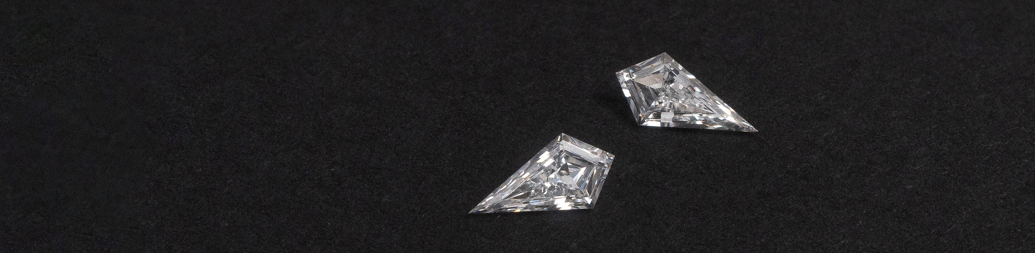 Kite cut natural white diamonds