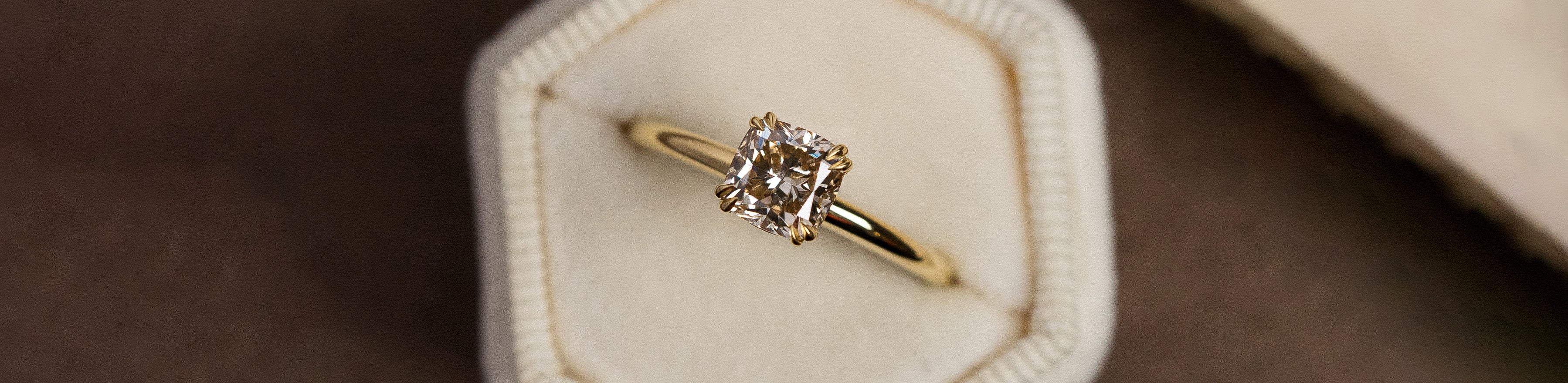 Engagement Ring: Cushion