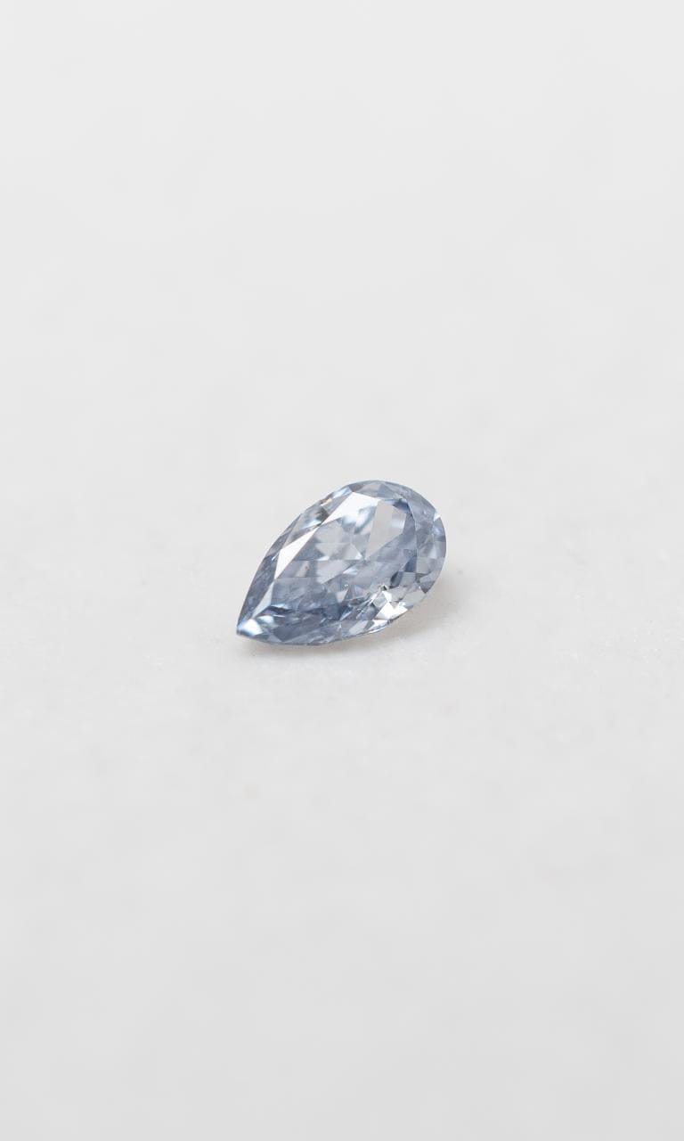 2024 © Hogans Family Jewellers 0.092ct Pear Cut Argyle Blue Diamond