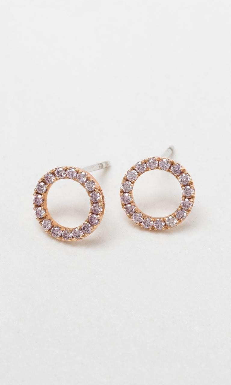 2024 © Hogans Family Jewellers 18K RG Argyle Pink Diamond Studs