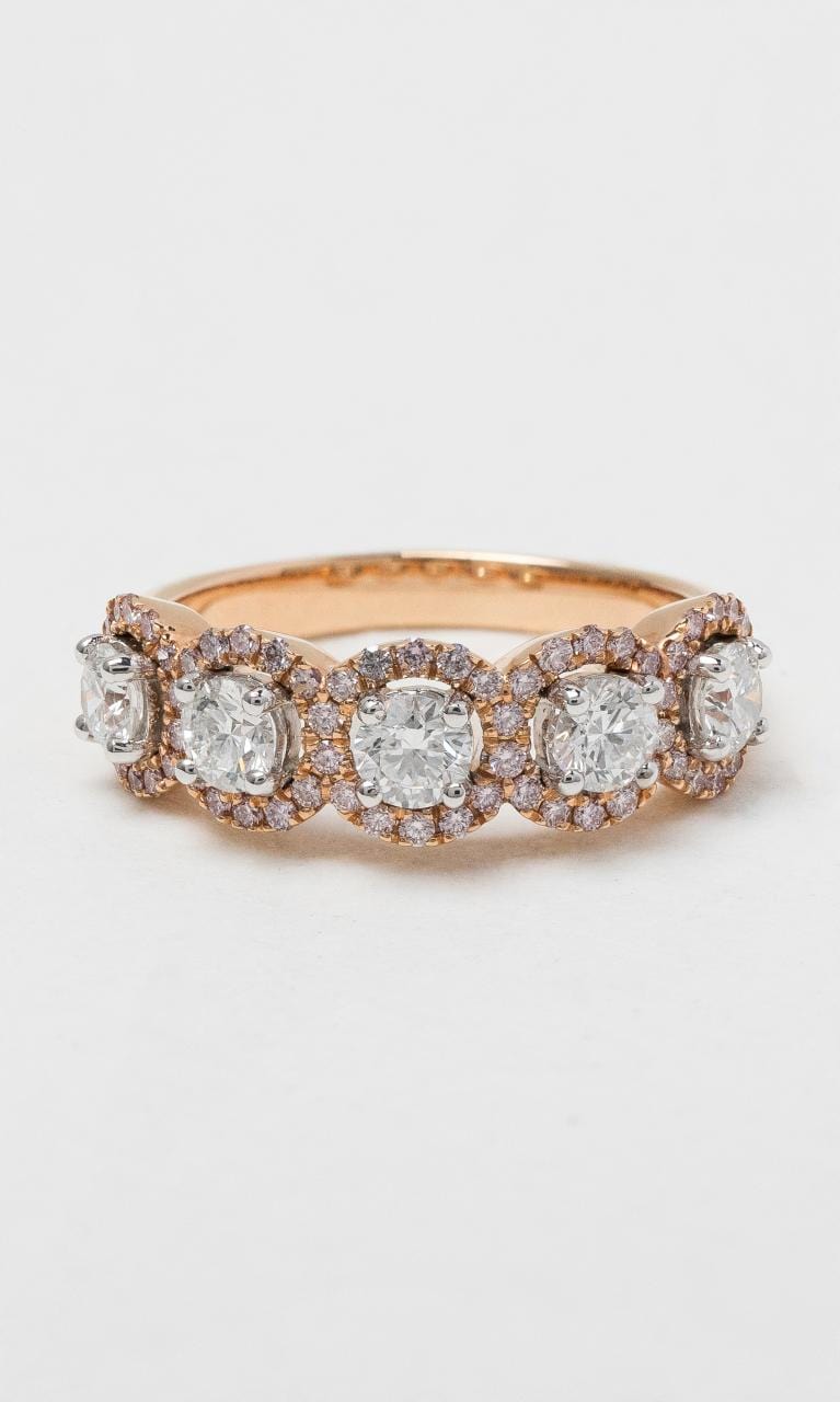 2024 © Hogans Family Jewellers 18K RWG Argyle Pink & White Diamond Band