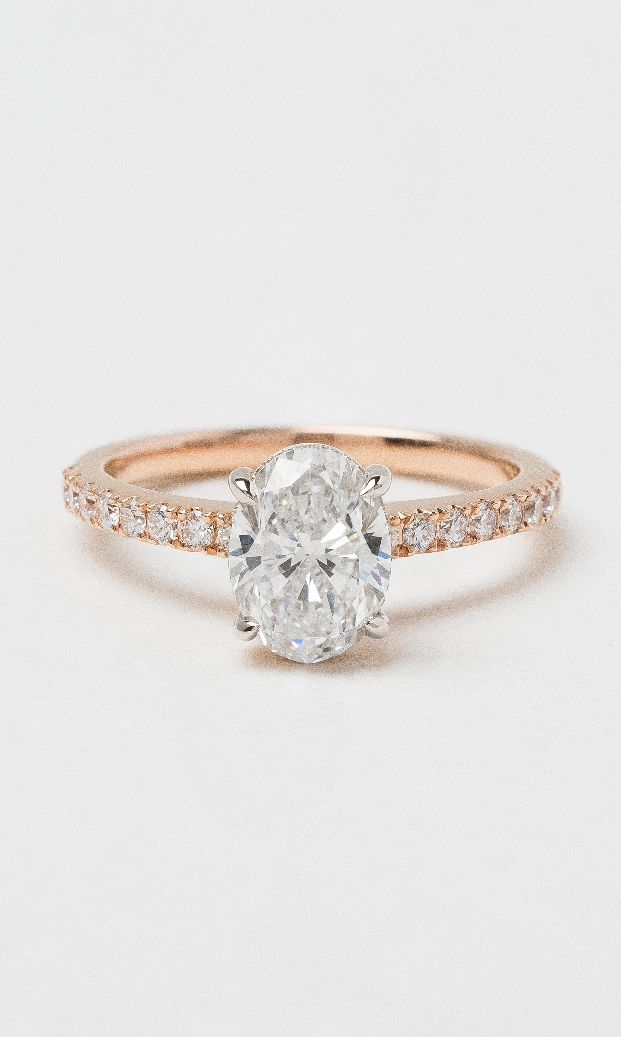 2024 © Hogans Family Jewellers 18K RWG Oval Solitaire Diamond Ring