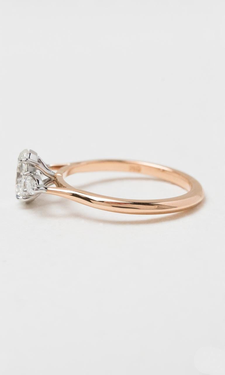 2024 © Hogans Family Jewellers 18K RWG Oval Trilogy Diamond Ring