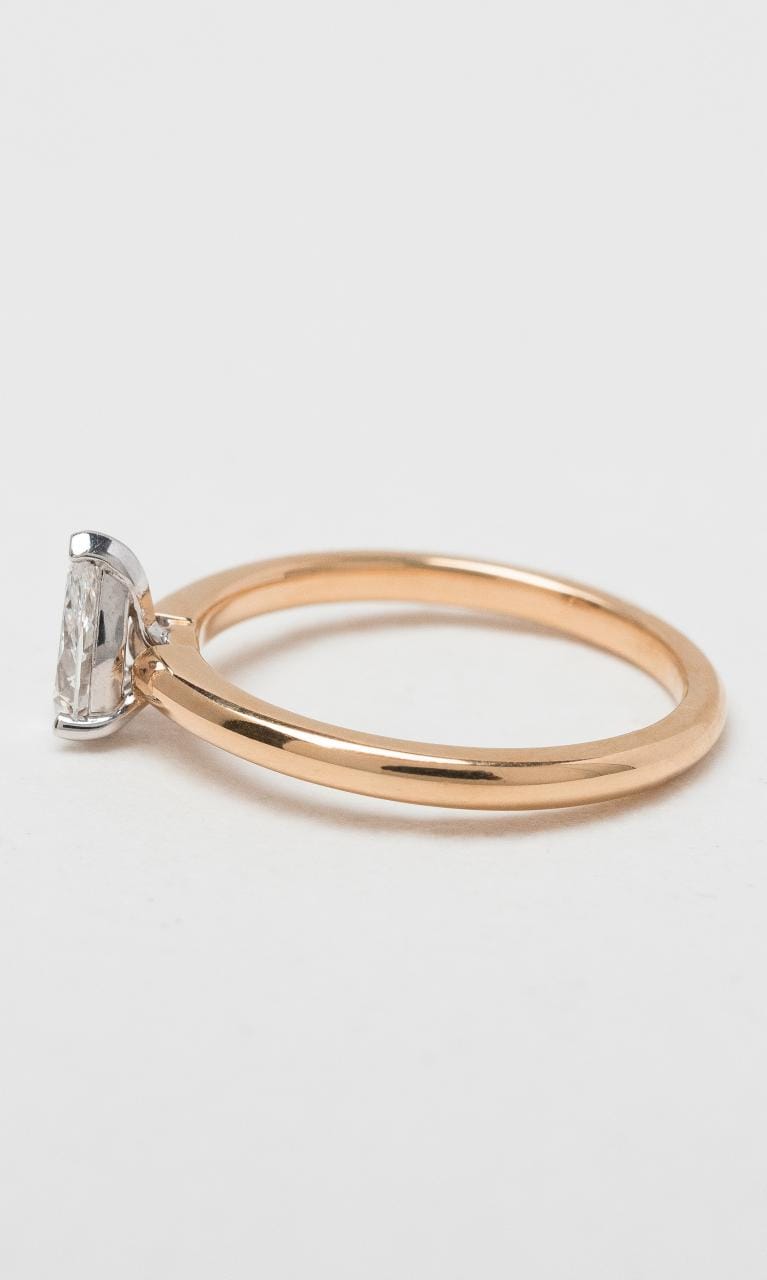 2024 © Hogans Family Jewellers 18K RWG Pear Diamond Solitaire Ring