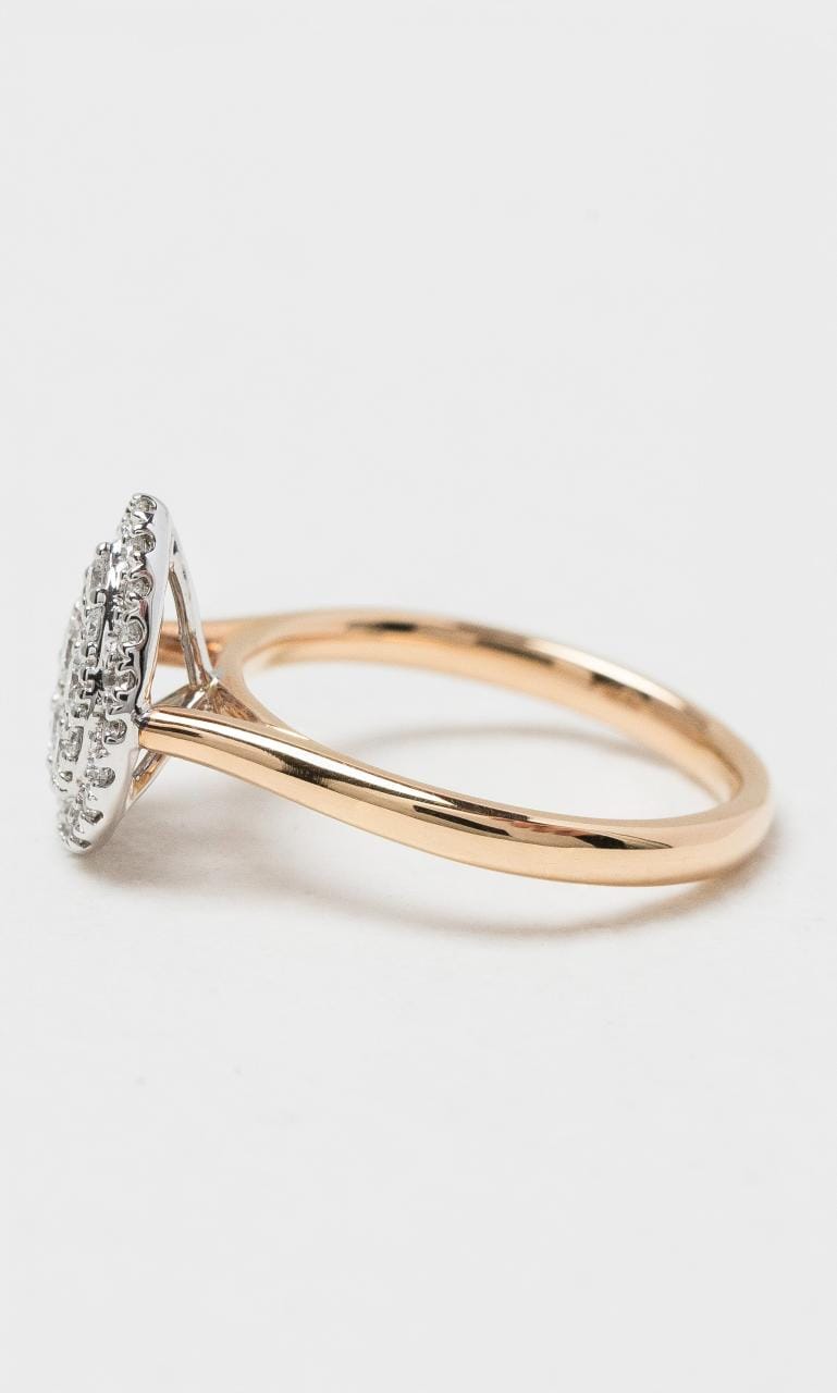 2024 © Hogans Family Jewellers 18K RWG Pear Shaped Cluster Ring