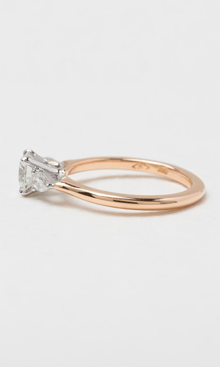 2024 © Hogans Family Jewellers 18K RWG Round Brilliant Trilogy Diamond Ring