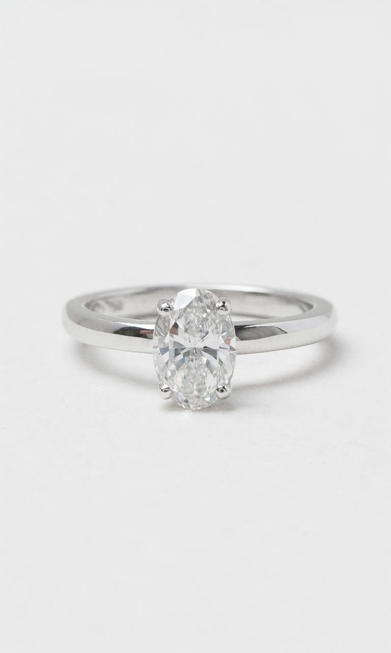 2024 © Hogans Family Jewellers 18K WG 1.01ct Oval Cut Diamond Solitaire Ring