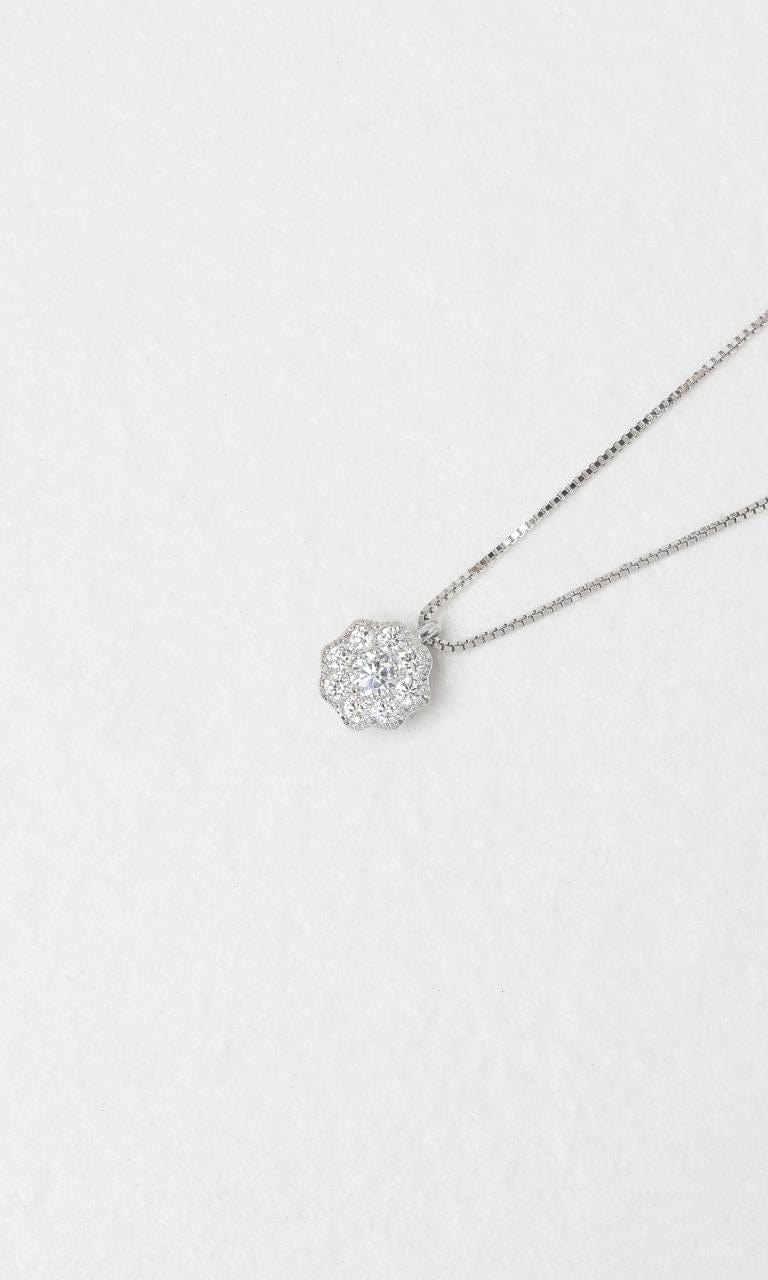 2024 © Hogans Family Jewellers 18K WG Diamond Cluster Necklace