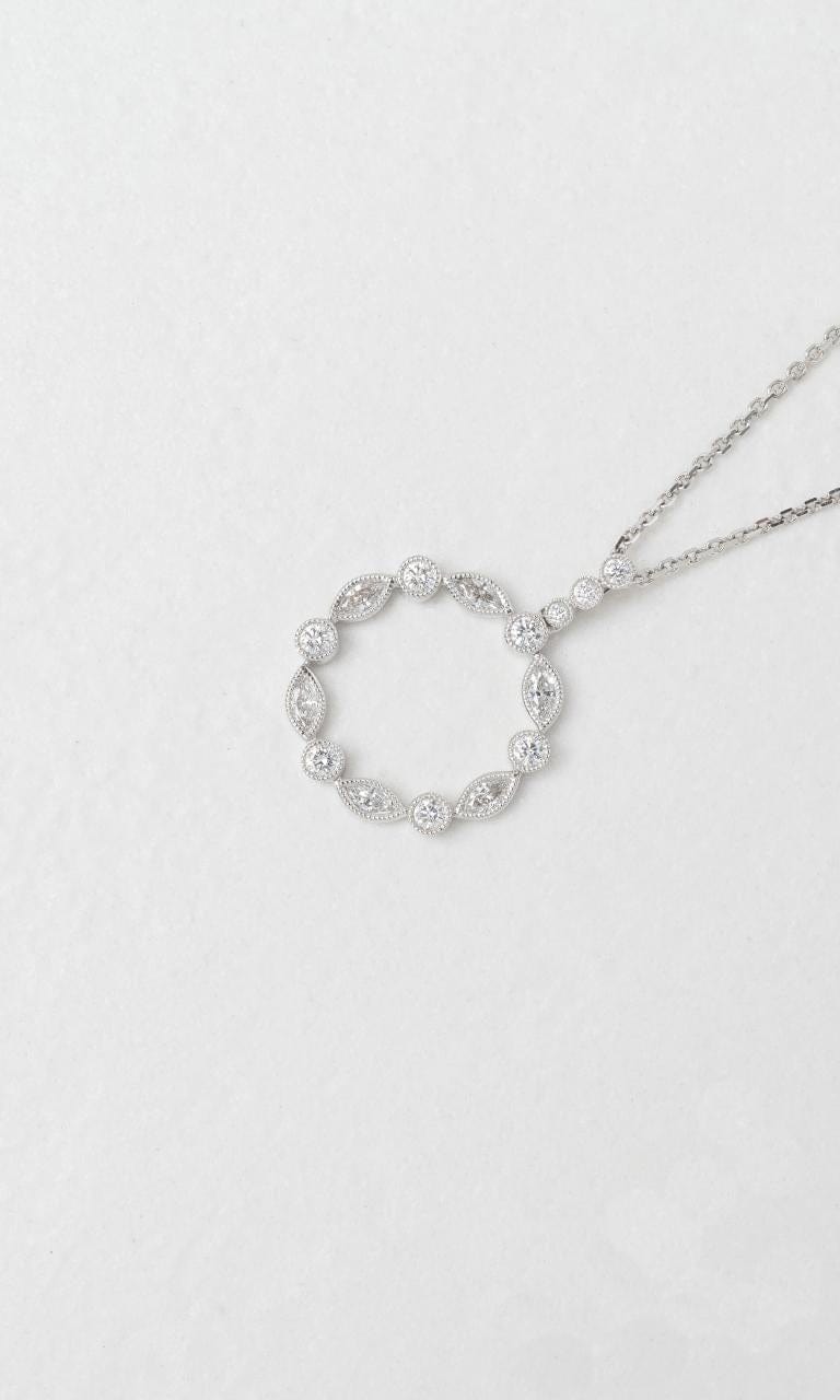 2024 © Hogans Family Jewellers 18K WG Diamond Set Circular Pendant