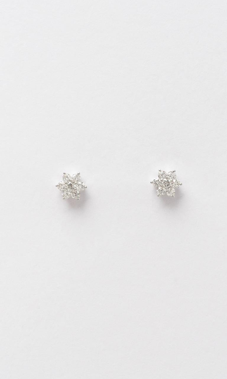 2024 © Hogans Family Jewellers 18K WG Diamond Set Floral Stud Earrings
