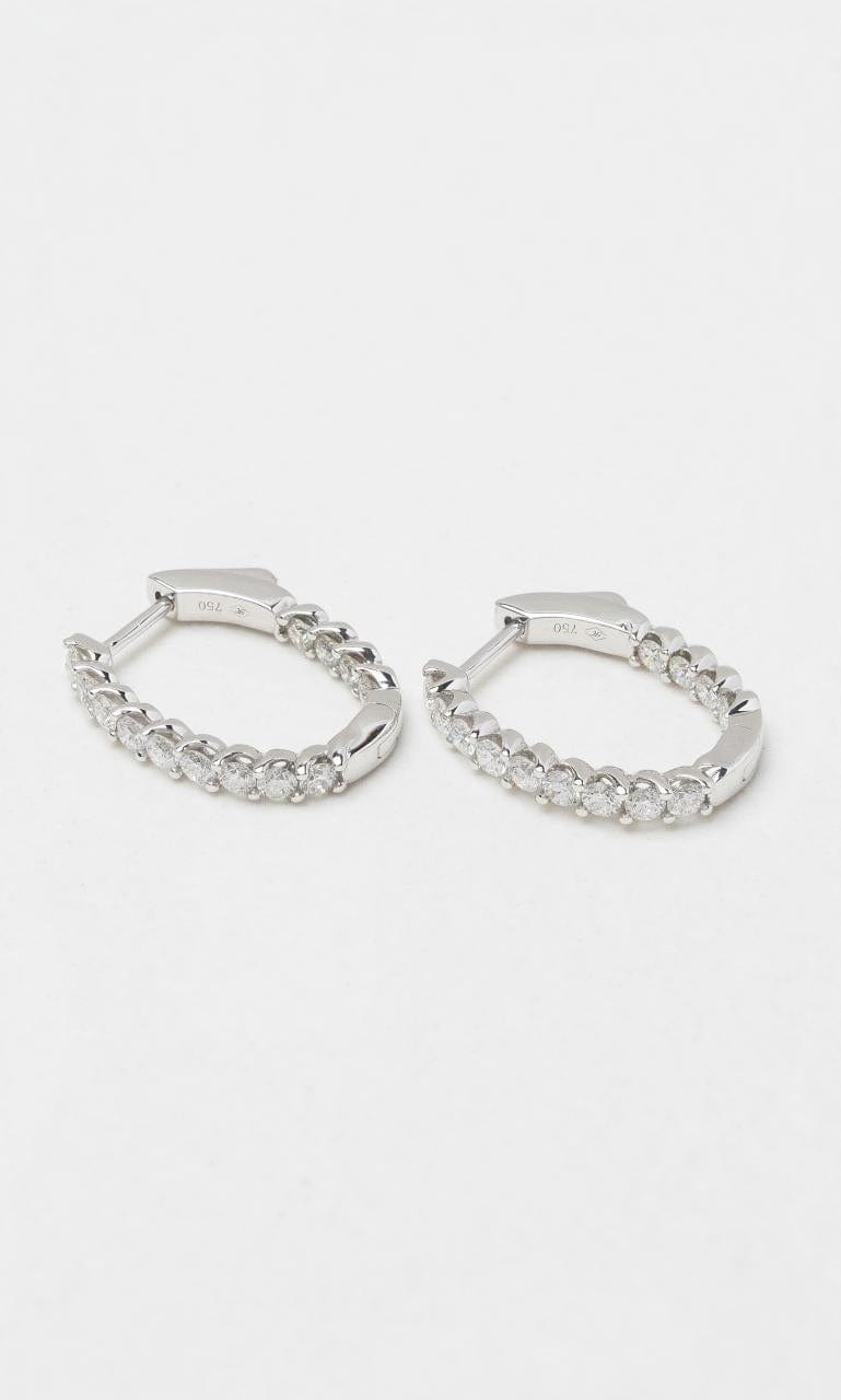 2024 © Hogans Family Jewellers 18K WG Diamond Set Hoop Earrings