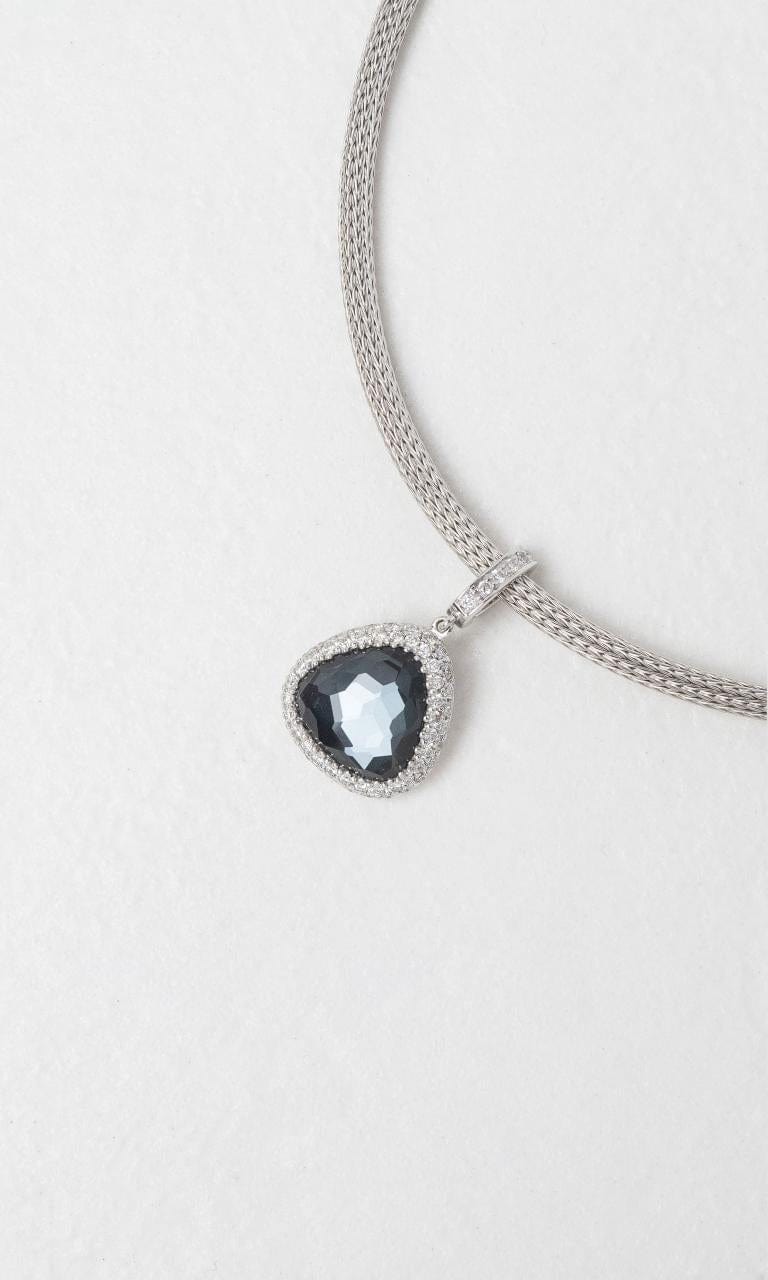 2024 © Hogans Family Jewellers 18K WG Diamond, White Quartz & Hematite Pendant