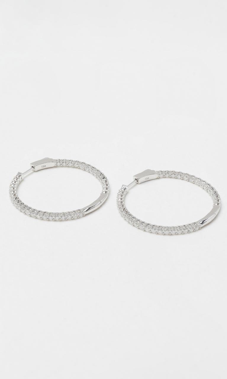 2024 © Hogans Family Jewellers 18K WG Round Brilliant Diamond Hoops