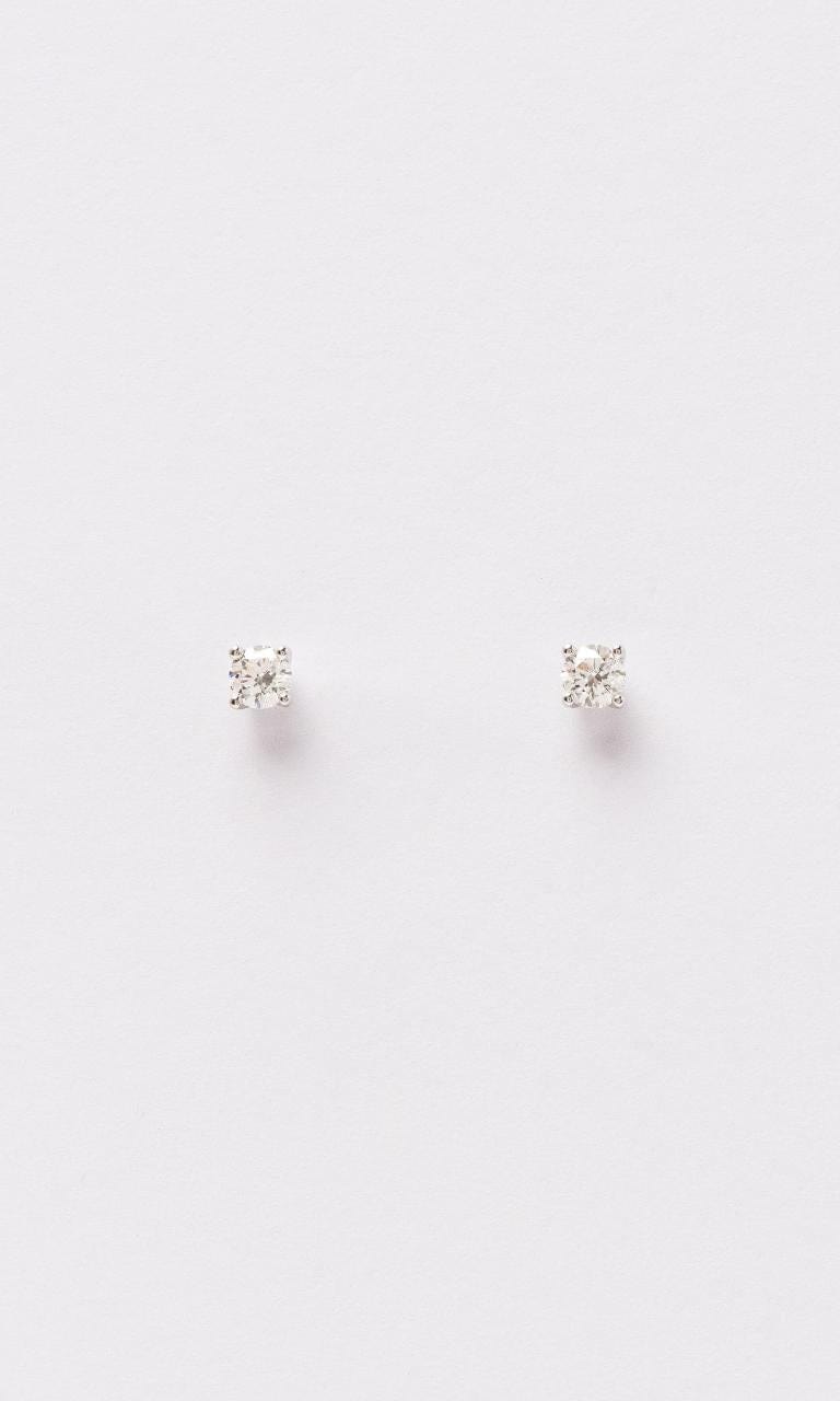 2024 © Hogans Family Jewellers 18K WG Round Brilliant Diamond Solitaire Stud Earrings