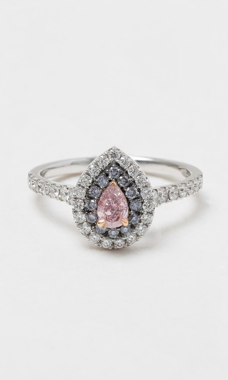 2024 © Hogans Family Jewellers 18K WRG Argyle Pink Pear Diamond Ring