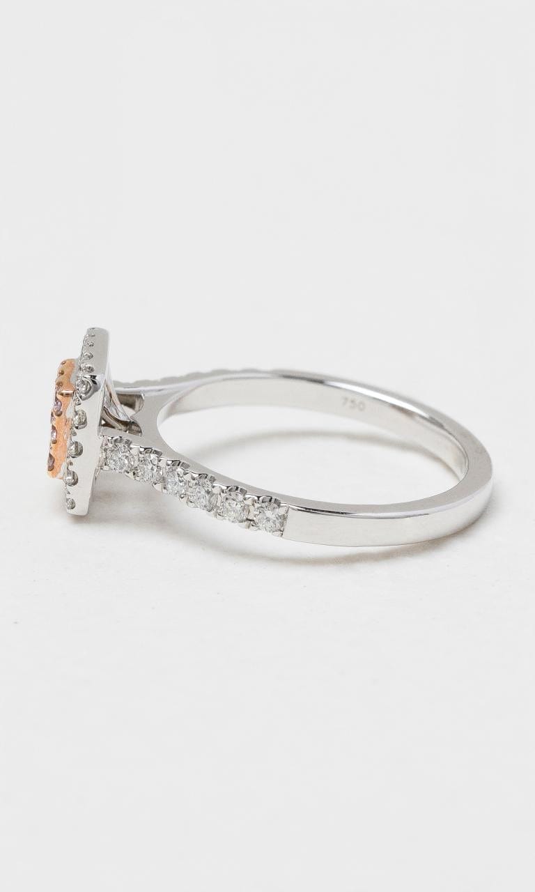 2024 © Hogans Family Jewellers 18K WRG Argyle Pink & White Diamond Halo Ring