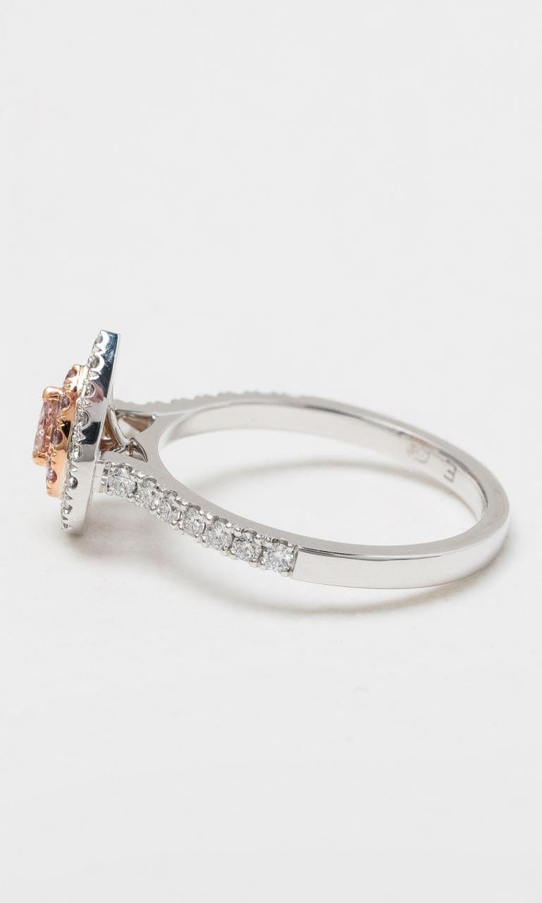 2024 © Hogans Family Jewellers 18K WRG Pear Arygle Pink Diamond Halo Ring