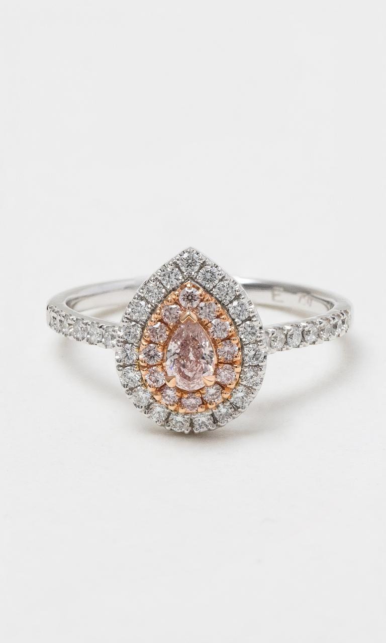 2024 © Hogans Family Jewellers 18K WRG White & Argyle Pink Diamond Halo Ring