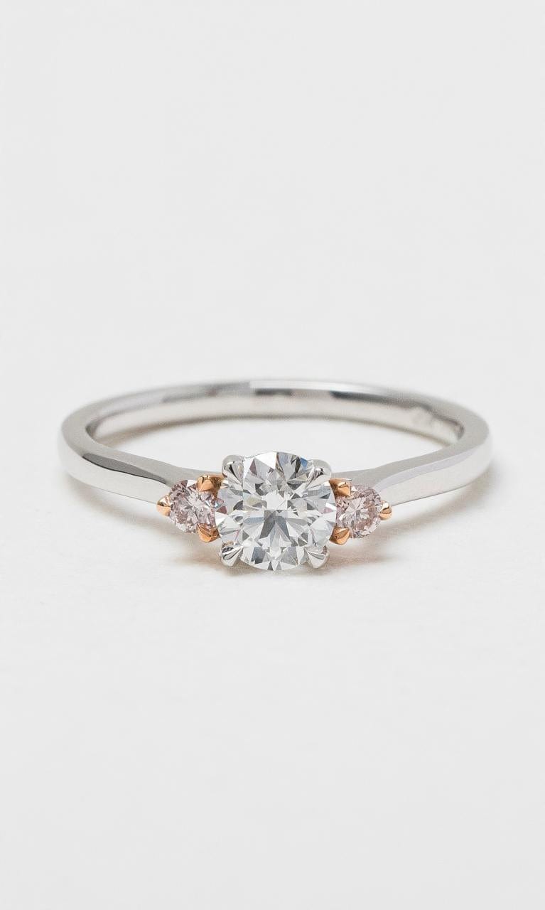 2024 © Hogans Family Jewellers 18K WRG White & Argyle Pink Diamond Trilogy Ring