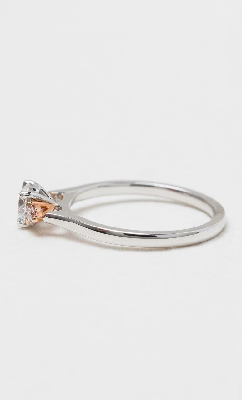 2024 © Hogans Family Jewellers 18K WRG White & Argyle Pink Diamond Trilogy Ring