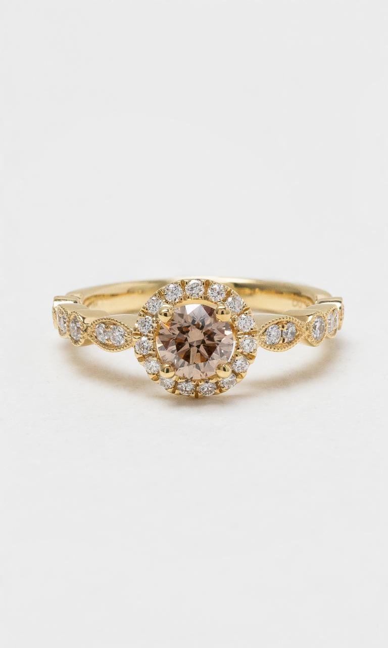 2024 © Hogans Family Jewellers 18K YG Champagne Diamond RIng