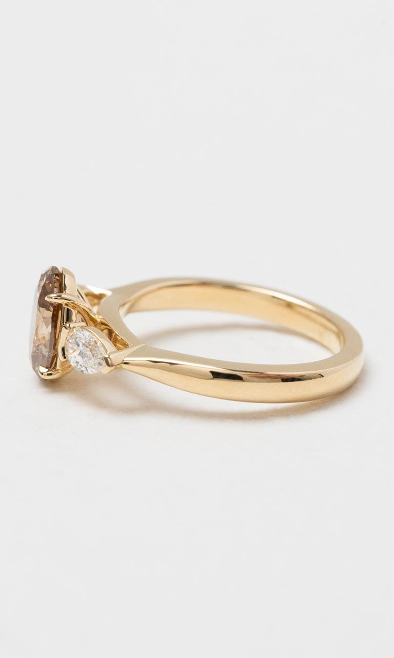 2024 © Hogans Family Jewellers 18K YG Champagne Diamond Trilogy Ring
