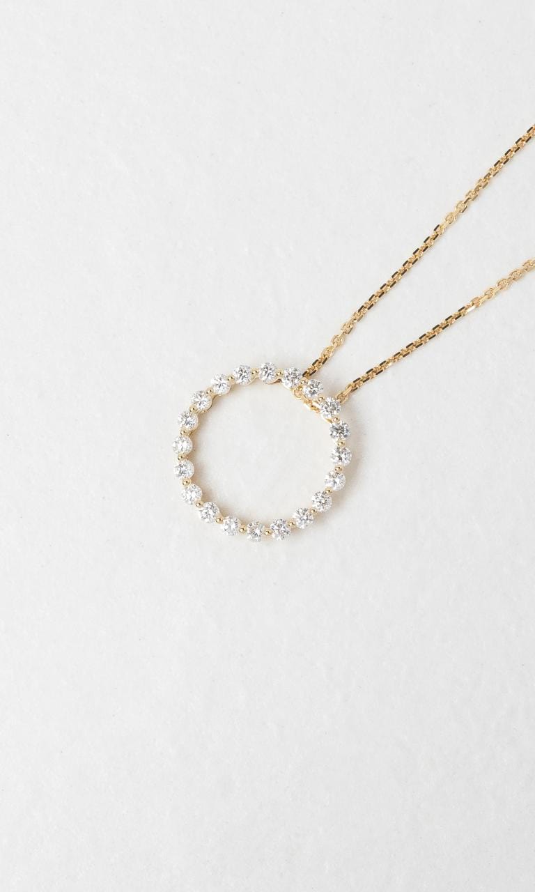 2024 © Hogans Family Jewellers 18K YG Circular Diamond Pendant
