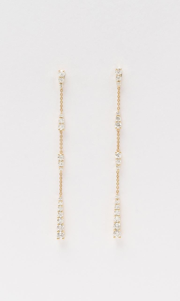 2024 © Hogans Family Jewellers 18K YG Diamond Chain Drop Earrings