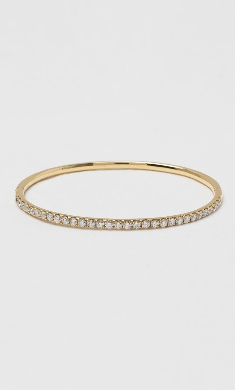 2024 © Hogans Family Jewellers 18K YG Round Brilliant Diamond Set Hinged Bangle