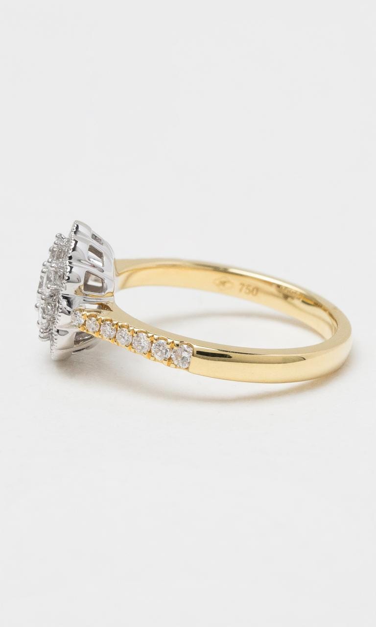 2024 © Hogans Family Jewellers 18K YWG Art Deco Diamond Cluster Ring