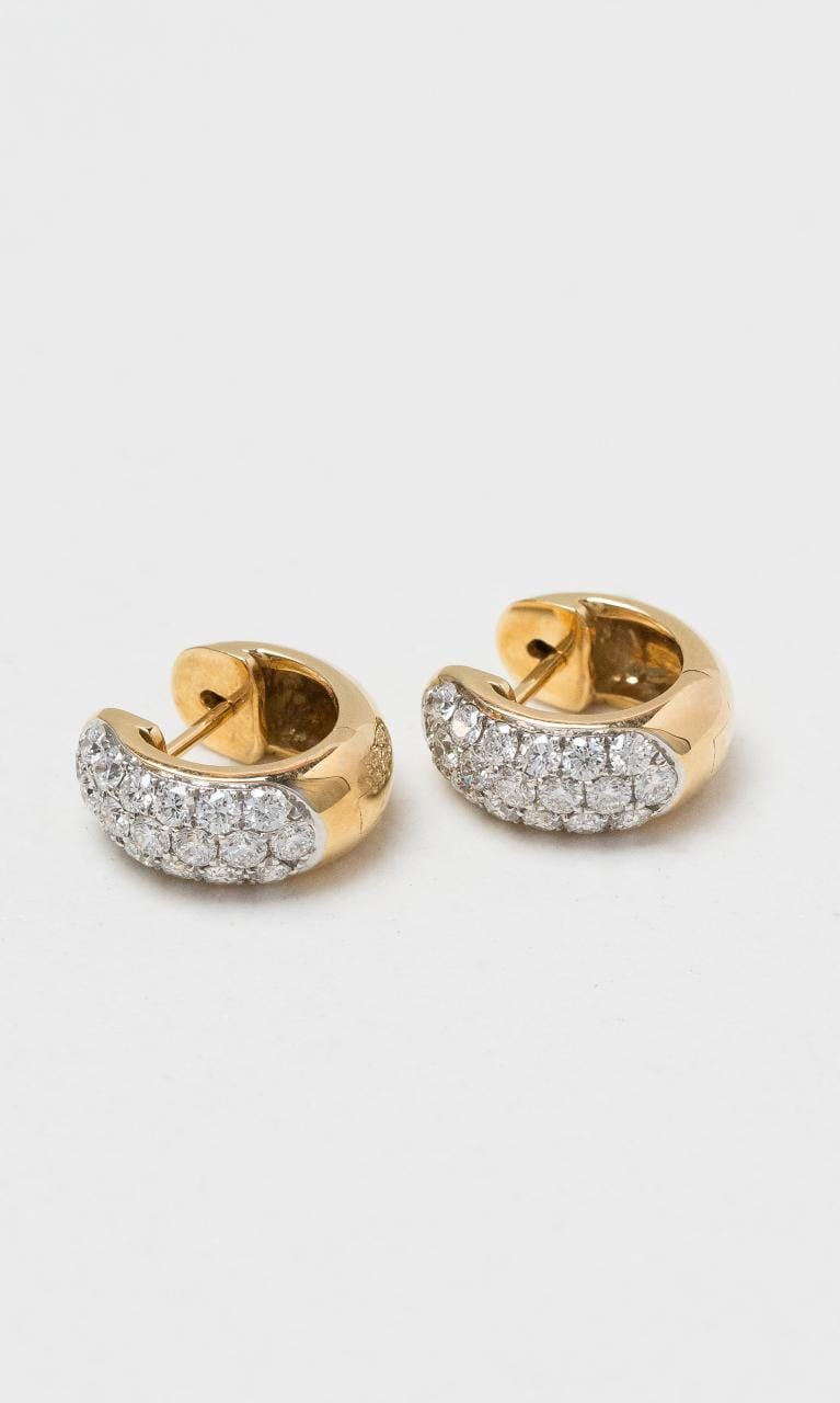 2024 © Hogans Family Jewellers 18K YWG Diamond Hoop Earrings