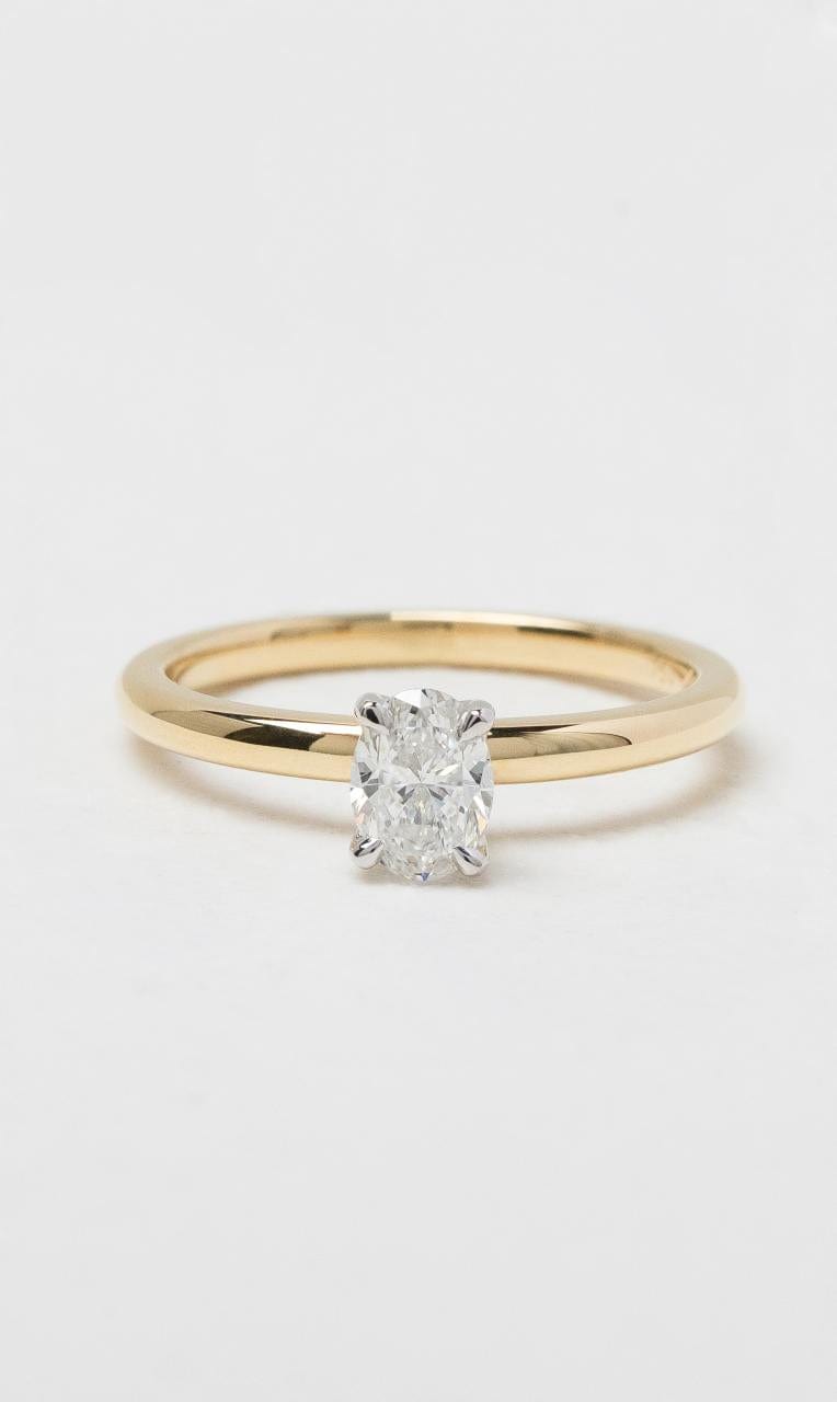 2024 © Hogans Family Jewellers 18K YWG Oval Cut Solitaire Diamond Ring