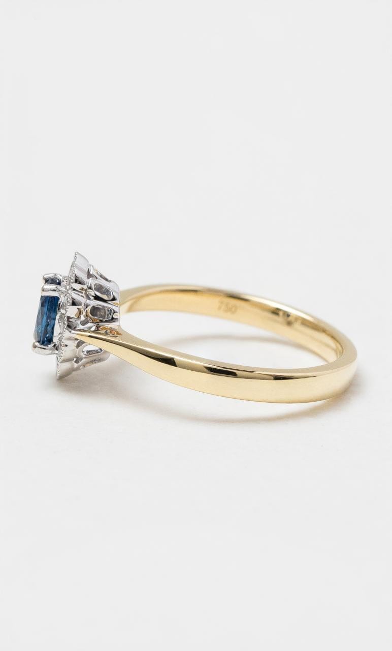 2024 © Hogans Family Jewellers 18K YWG Oval Sapphire & Diamond Ring