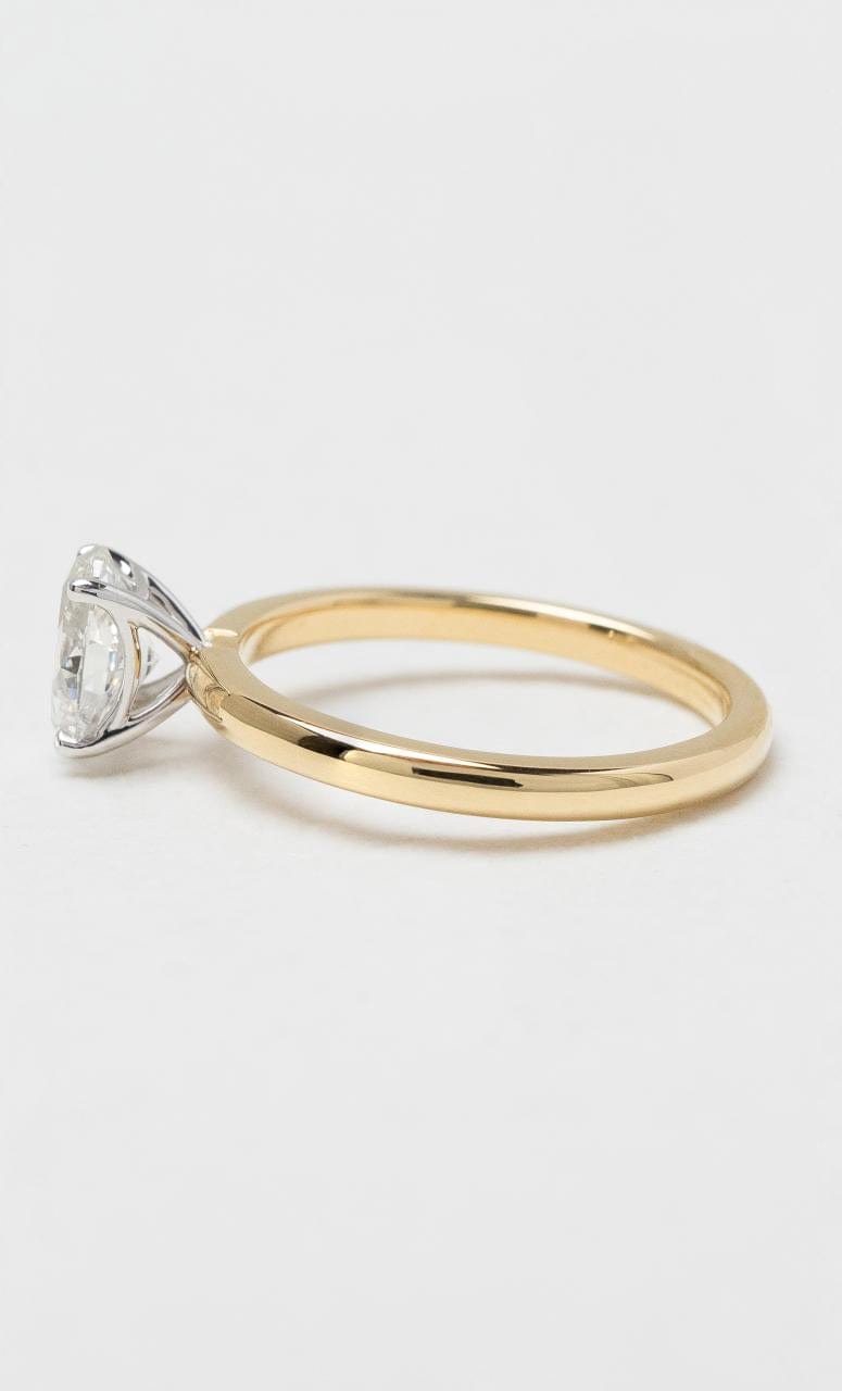 2024 © Hogans Family Jewellers 18K YWG Oval Solitaire Diamond Ring