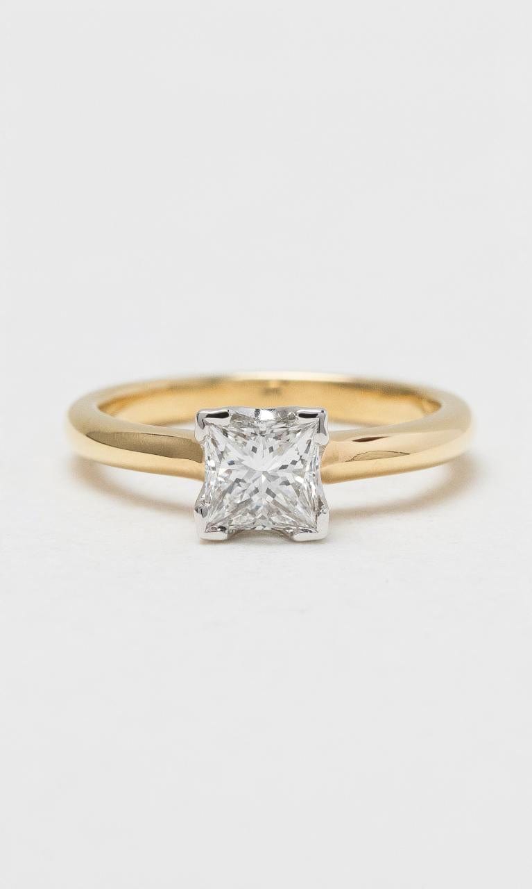 2024 © Hogans Family Jewellers 18K YWG Princess Cut Diamond Solitaire Ring