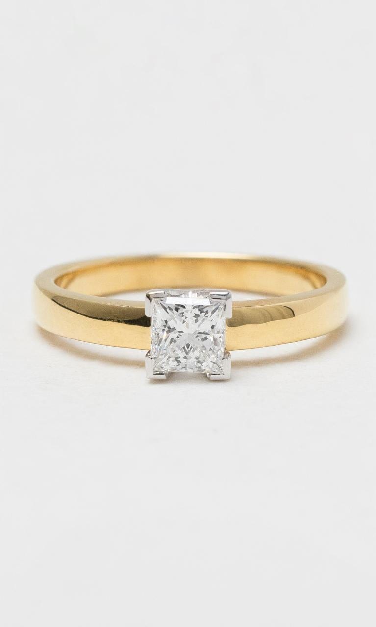 2024 © Hogans Family Jewellers 18K YWG Princess Cut Solitaire Diamond Ring