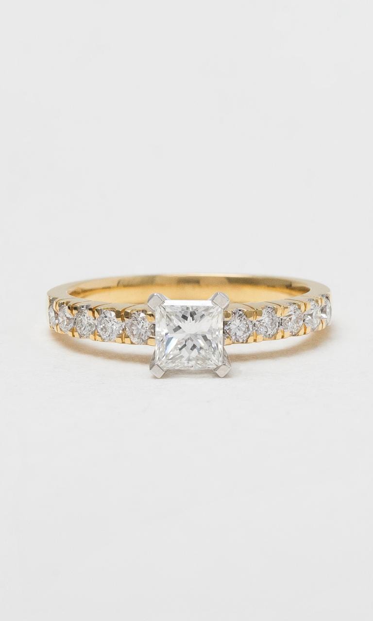 2024 © Hogans Family Jewellers 18K YWG Princess Cut Solitaire Diamond Ring