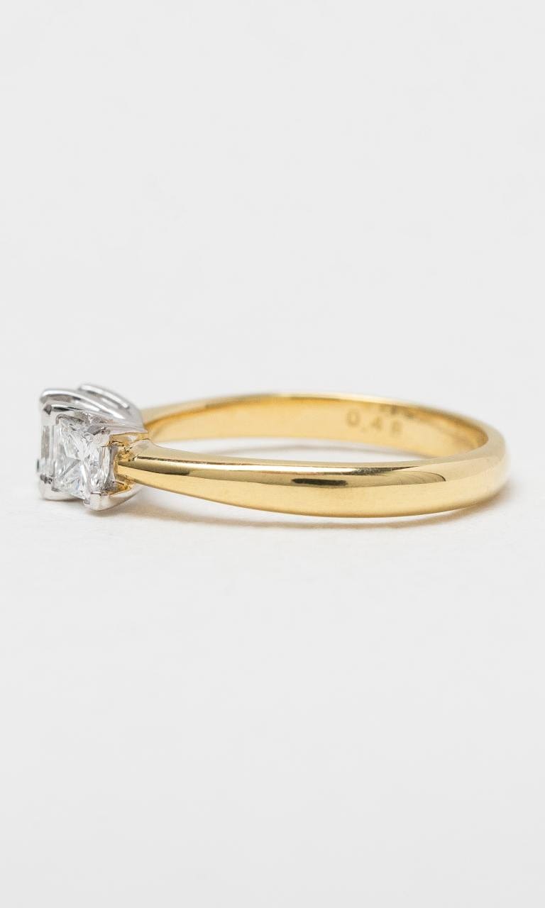 2024 © Hogans Family Jewellers 18K YWG Princess Cut Trilogy Diamond Ring