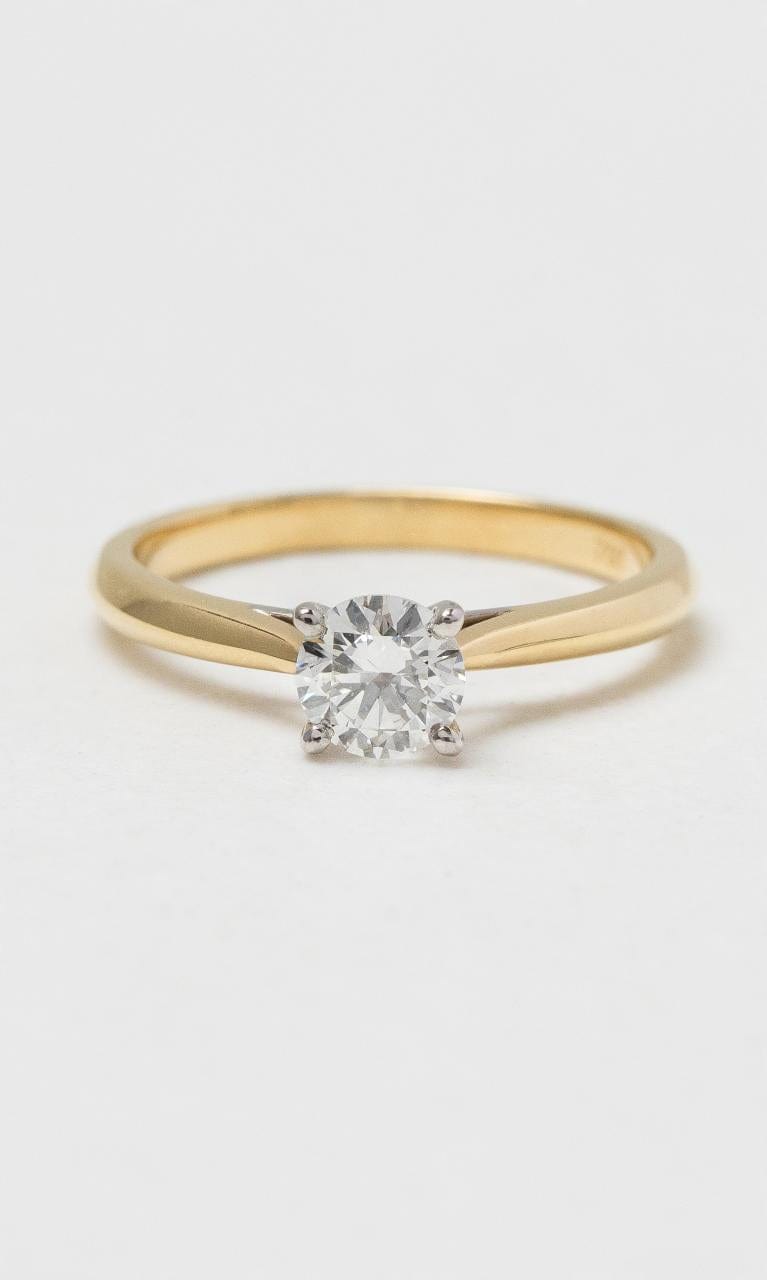 2024 © Hogans Family Jewellers 18K YWG Round Brilliant Solitaire Diamond Ring
