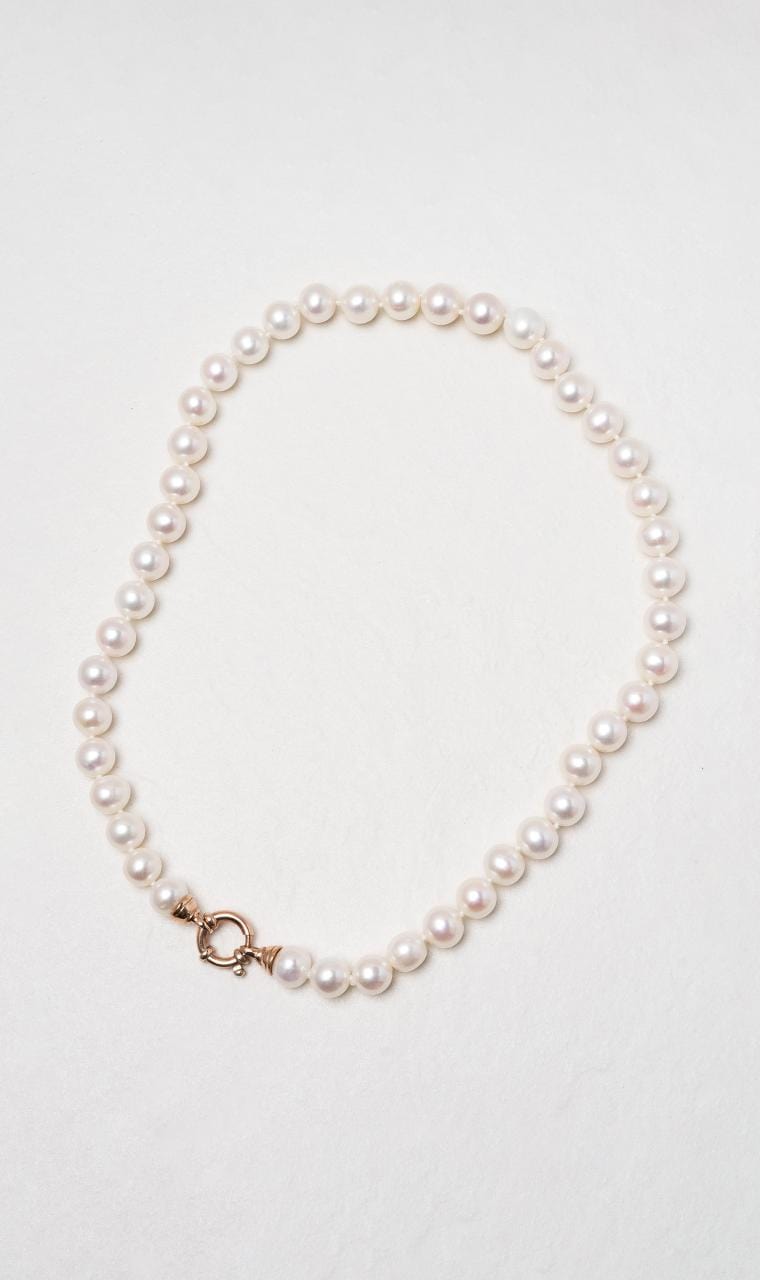 2024 © Hogans Family Jewellers 9K RG 10mm Freshwater Pearl Necklace with Euro Bolt Clasp